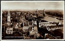 画像1: イギリス 1949年 10 SEP 1949 消印・切手あり アンティークポストカード LONDON FROM THE MONUMENT (1)