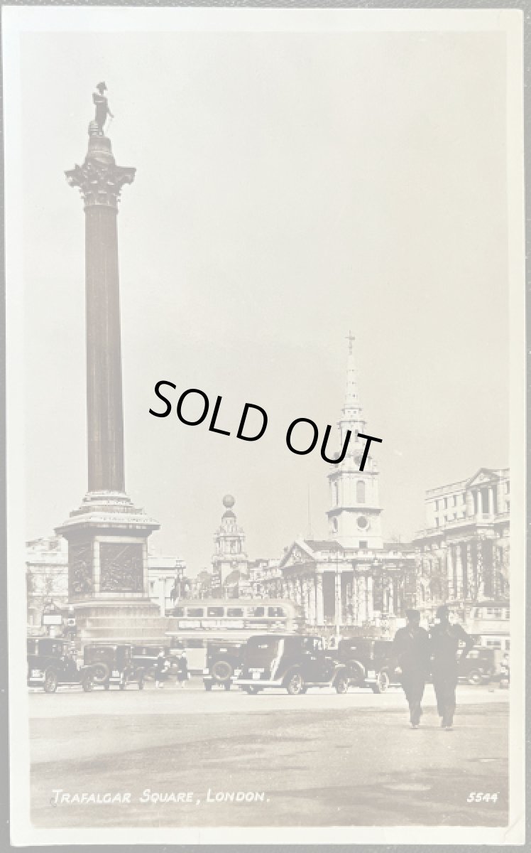 画像1: イギリス 1952年 15 APR 1952 消印・切手あり アンティークポストカード TRAFALGAR SQUARE LONDON (1)