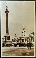 画像1: イギリス 1952年 15 APR 1952 消印・切手あり アンティークポストカード TRAFALGAR SQUARE LONDON (1)