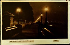 画像1: イギリス 1922年 SEP 23 1922 消印・切手あり アンティークポストカード London The Albert Embankment at night (1)