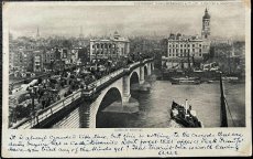 画像1: イギリス 1906年 APL 6 06 消印・切手あり アンティークポストカード LONDON BRIDGE ロンドン橋 (1)