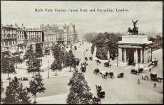 画像1: イギリス アンティークポストカード Hyde Park Corner, Green Park and Piccadilly, London (1)