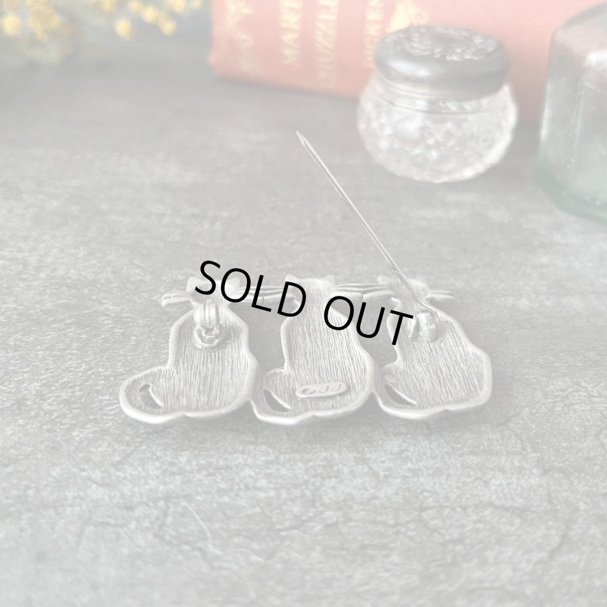 画像8: JJブランド 3匹のねこ ヴィンテージブローチ  CAT 猫アクセサリー　ジェイジェイ (8)