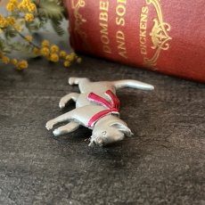 画像4: JJブランド ピンクのスカーフを巻いた猫ヴィンテージブローチ　ねこアクセサリー(Jonette Jewelry Co)ジェイジェイ (4)