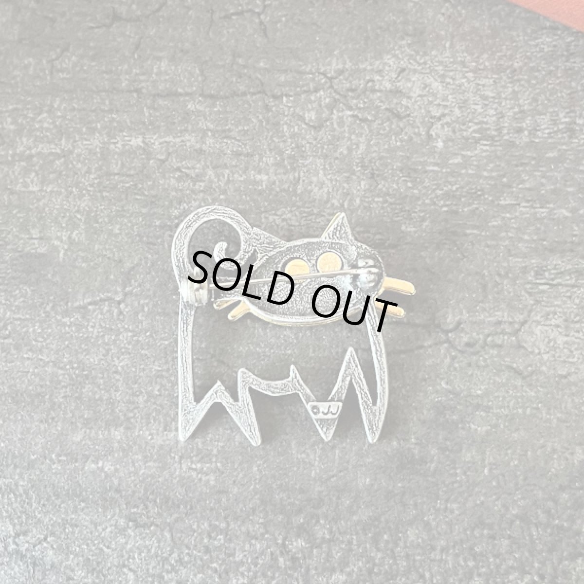 画像7: JJブランド グリーンアイ 猫ヴィンテージブローチ　ねこアクセサリー(Jonette Jewelry Co)ジェイジェイ (7)