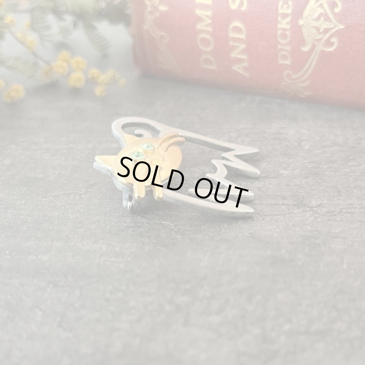 画像5: JJブランド グリーンアイ 猫ヴィンテージブローチ　ねこアクセサリー(Jonette Jewelry Co)ジェイジェイ (5)