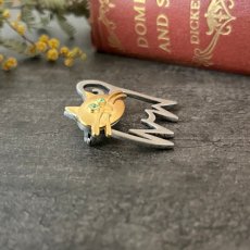 画像5: JJブランド グリーンアイ 猫ヴィンテージブローチ　ねこアクセサリー(Jonette Jewelry Co)ジェイジェイ (5)