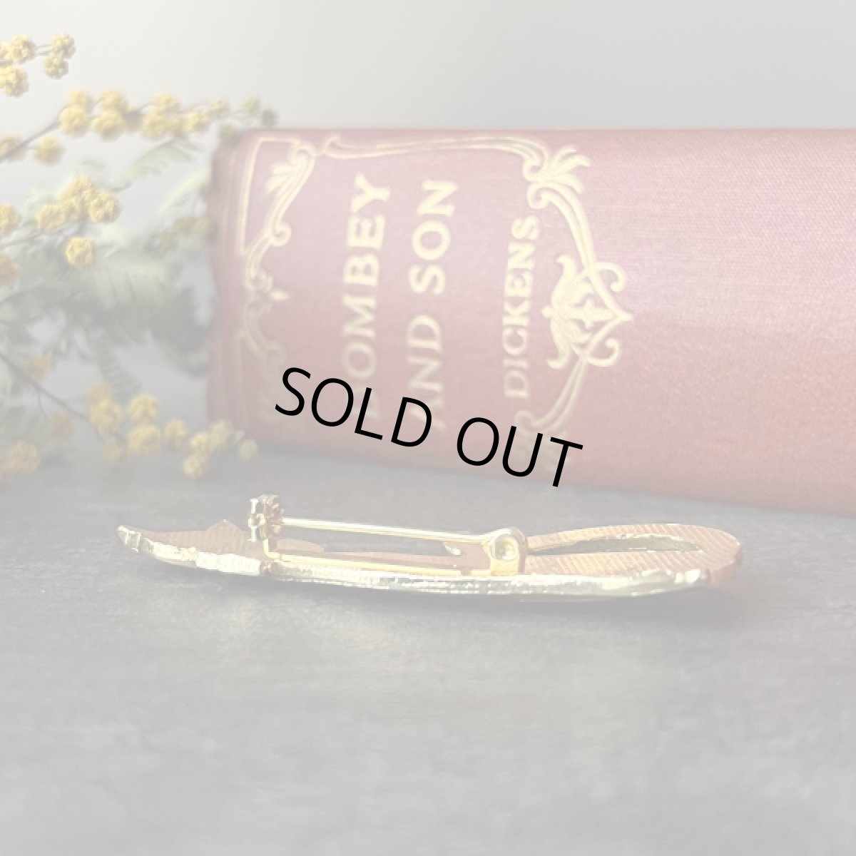 画像9: ピンクのエレガントな猫 エナメル細工 ヴィンテージブローチ (9)