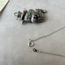 画像4: Signed jewelryヴィンテージ ネックレス  帽子がおしゃれなヨークシャテリア犬 (4)