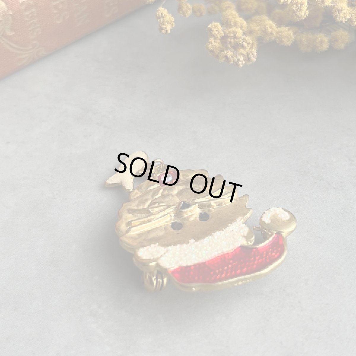 画像3: アメリカ 1970〜80年頃  赤い帽子の猫ヴィンテージブローチ  (3)