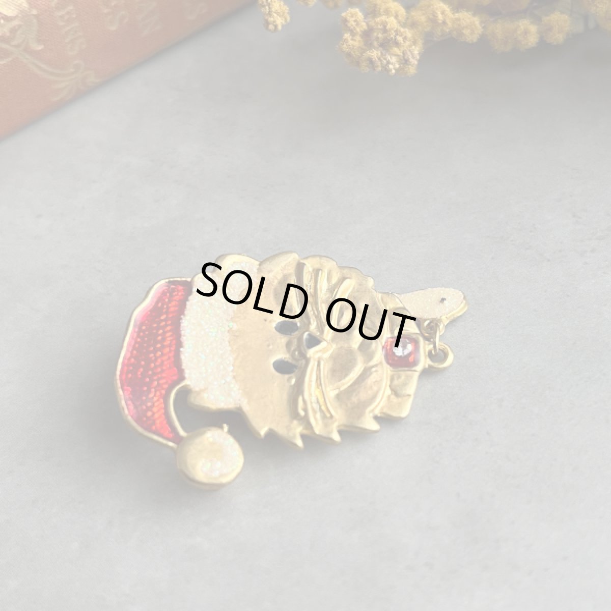 画像4: アメリカ 1970〜80年頃  赤い帽子の猫ヴィンテージブローチ  (4)