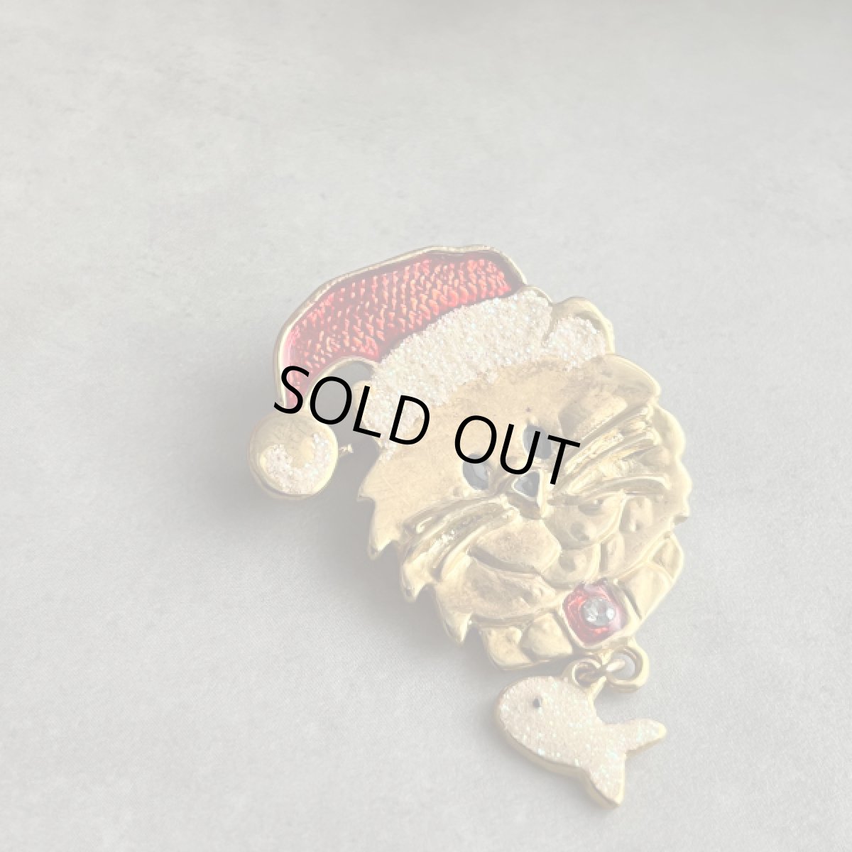 画像5: アメリカ 1970〜80年頃  赤い帽子の猫ヴィンテージブローチ  (5)