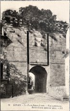 画像1: フランス アンティークポストカード DINAN La Porte saint Louis 白黒写真 (1)