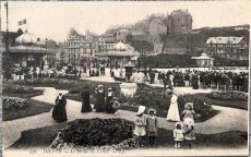 画像1: フランス アンティークポストカード DINARD Le Jar din du Casino B/W写真 (1)