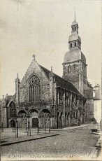 画像1: フランス アンティークポストカード DINAN L'Eglise Saint Sauveur (1)