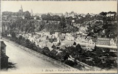 画像1: フランス アンティークポストカード DINAN Vue generale de la Ville et du Veeux Port B/W写真 (1)