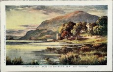 画像1: フランス アンティークポストカード DUDDINGSTON LOCH & ARTHUR'S SEAT (1)