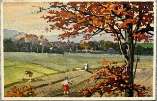 ヨーロッパの風景アンティークポストカード| ヴィンテージ