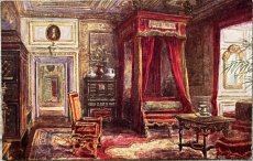 画像1: フランス アンティークポストカード QUEEN ANNE'S BEDROOM (1)