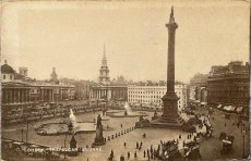 画像1: 英国 アンティークポストカード LONDON TRAFALGAR SQUARE (1)