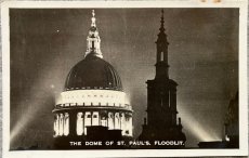 画像1: 英国 アンティークポストカード THE DOME OF ST. PAUL'S FLOODLIT (1)