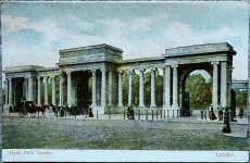 画像1: 英国 アンティークポストカード Hyde Park Corner YA1328 (1)