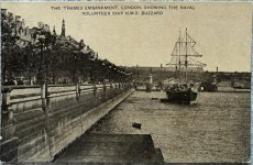 画像1: 英国 アンティークポストカード THE THAMES EMBANKMENT LONDON (1)