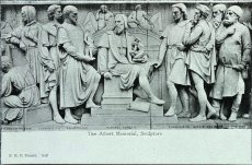 画像1: 英国 アンティークポストカード The Albert Memorial アルバート記念碑 Sculptors イギリスレトロはがき (1)