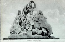 画像1: 英国 アンティークポストカード The Albert Memorial アルバート記念碑 Asia イギリスレトロはがき (1)