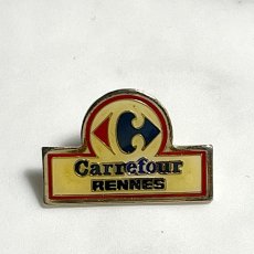 画像5: フランス ヴィンテージ ピンバッジ Carrefour RENNES カルフール (5)