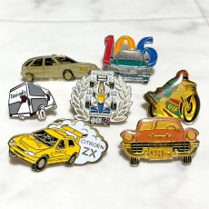 画像7: 7個セット フランス ヴィンテージ ピンバッジ CITROEN PEUGEOT など自動車 ノベルティグッズ (7)