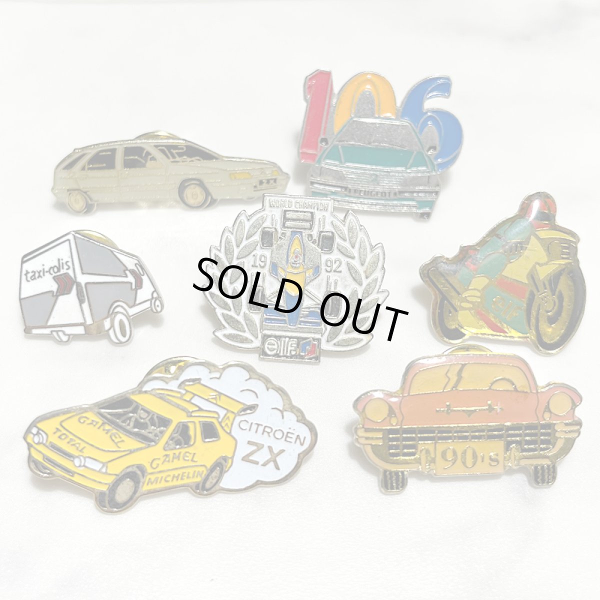 画像8: 7個セット フランス ヴィンテージ ピンバッジ CITROEN PEUGEOT など自動車 ノベルティグッズ (8)