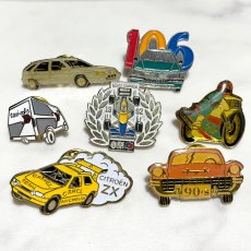 画像8: 7個セット フランス ヴィンテージ ピンバッジ CITROEN PEUGEOT など自動車 ノベルティグッズ (8)