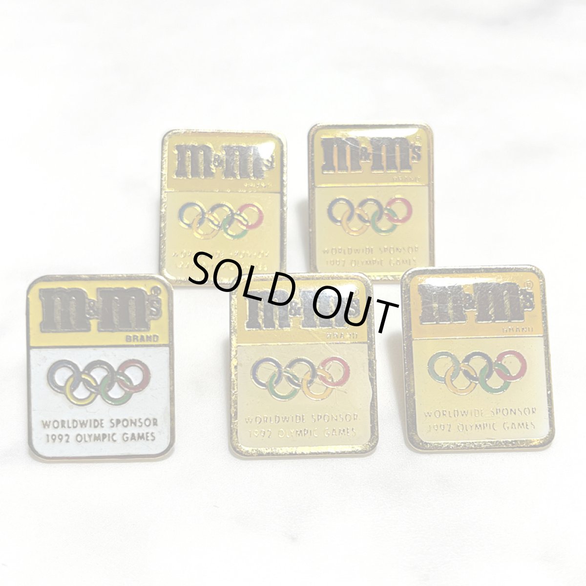 画像7: 5個セット フランス ヴィンテージ ピンバッジ M&Ms 1992 OLYMPIC GAMES オリンピックスポンサー ノベルティグッズ (7)