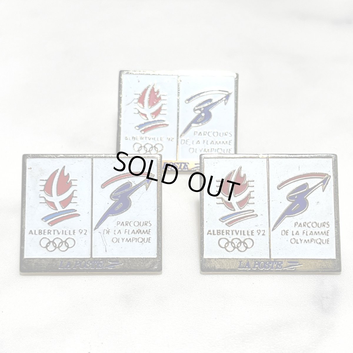 画像7: 3個セット フランス ヴィンテージ ピンバッジ ALBERTVILLE アルベールビル(フランス) ノベルティグッズ (7)