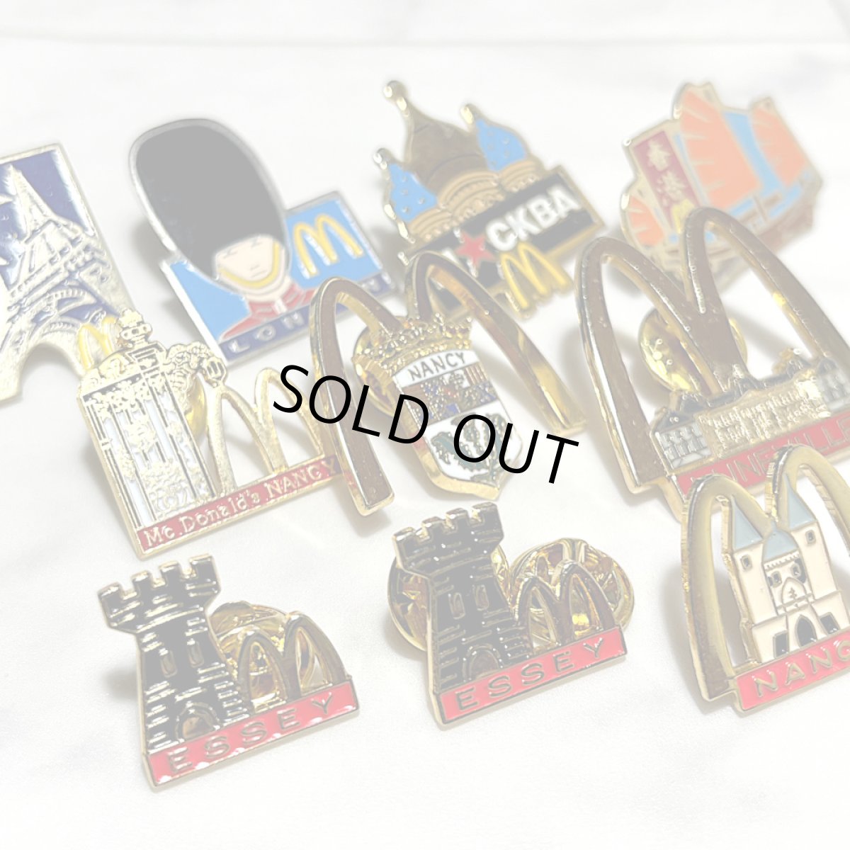 画像16: 10個セット フランス ヴィンテージ ピンバッジ マクドナルド ESSEY NANCY ノベルティグッズ (16)