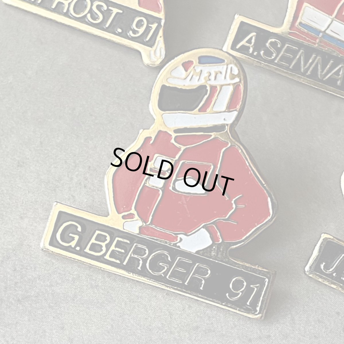 画像7: 8個セット フランス ヴィンテージ ピンバッジ G.BERGER91,J.ALESI91,A.SENNA91,APROST91 ノベルティグッズ (7)