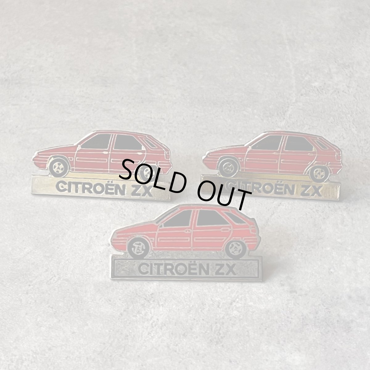 画像1: 3個セット フランス ヴィンテージ ピンバッジ CITROEN ZX シトロエン ノベルティグッズ (1)