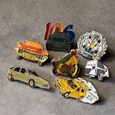 画像4: 7個セット フランス ヴィンテージ ピンバッジ CITROEN PEUGEOT など自動車 ノベルティグッズ (4)