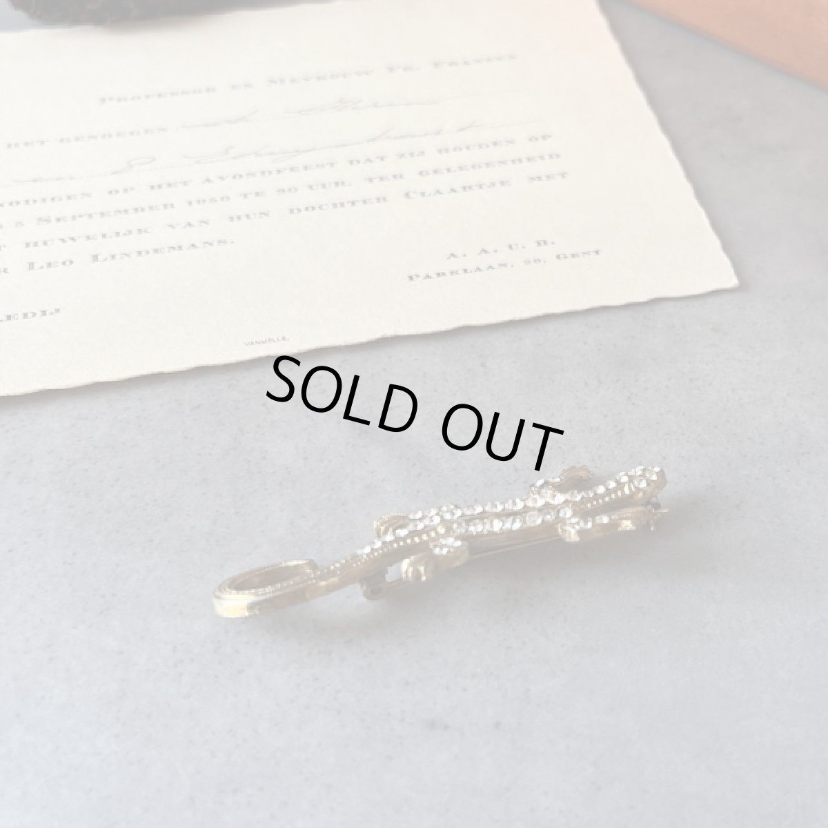 画像4: 英国ヴィンテージブローチ クリスタル輝くとかげ (4)