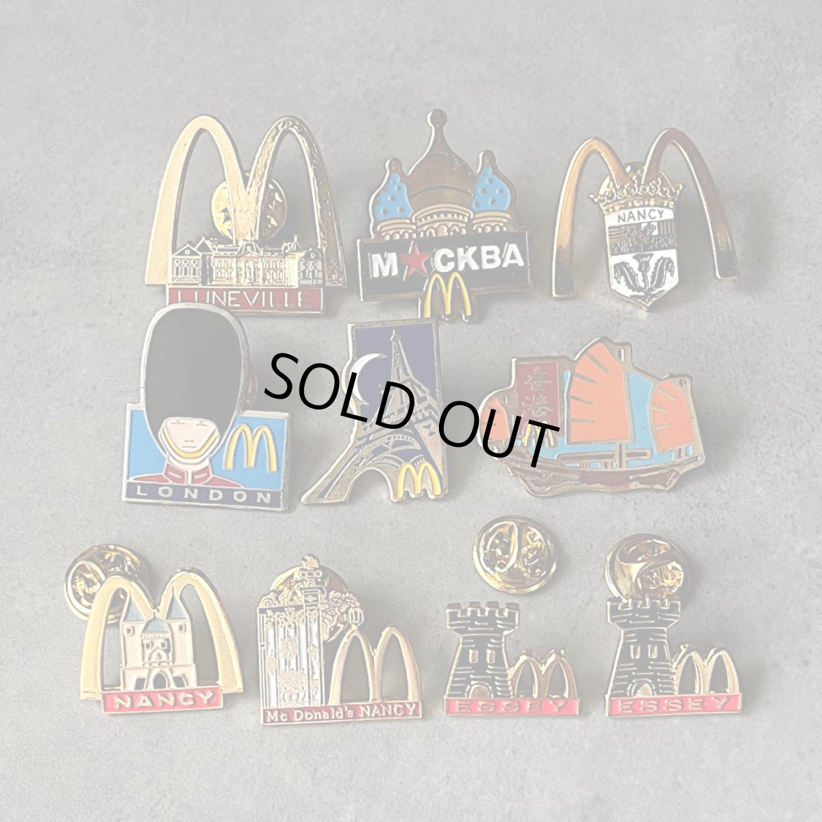 画像5: 10個セット フランス ヴィンテージ ピンバッジ マクドナルド ESSEY NANCY ノベルティグッズ (5)