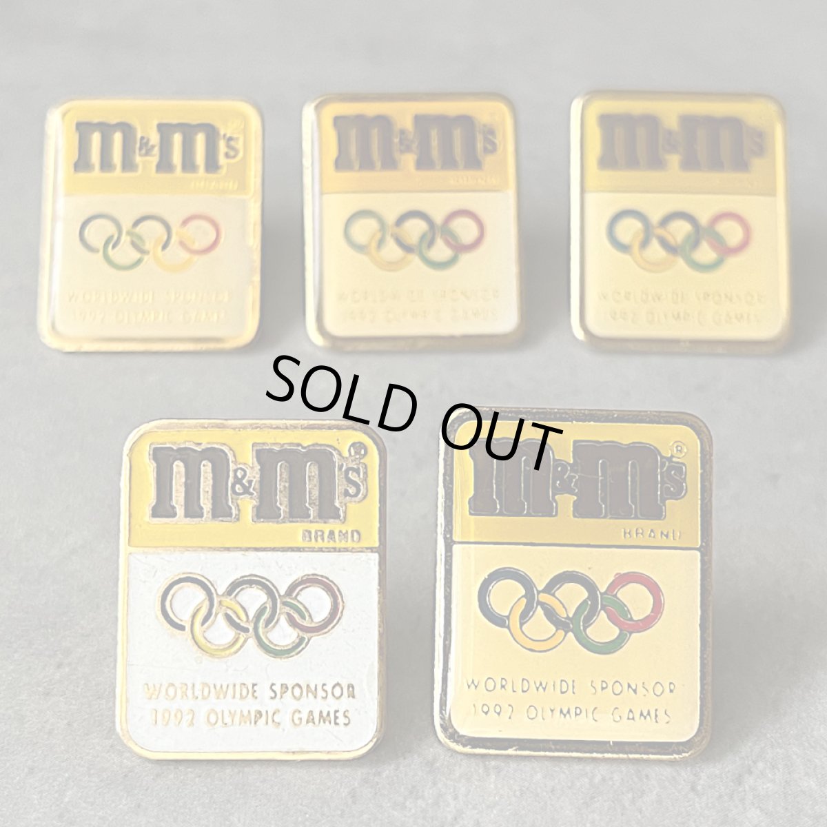 画像2: 5個セット フランス ヴィンテージ ピンバッジ M&Ms 1992 OLYMPIC GAMES オリンピックスポンサー ノベルティグッズ (2)
