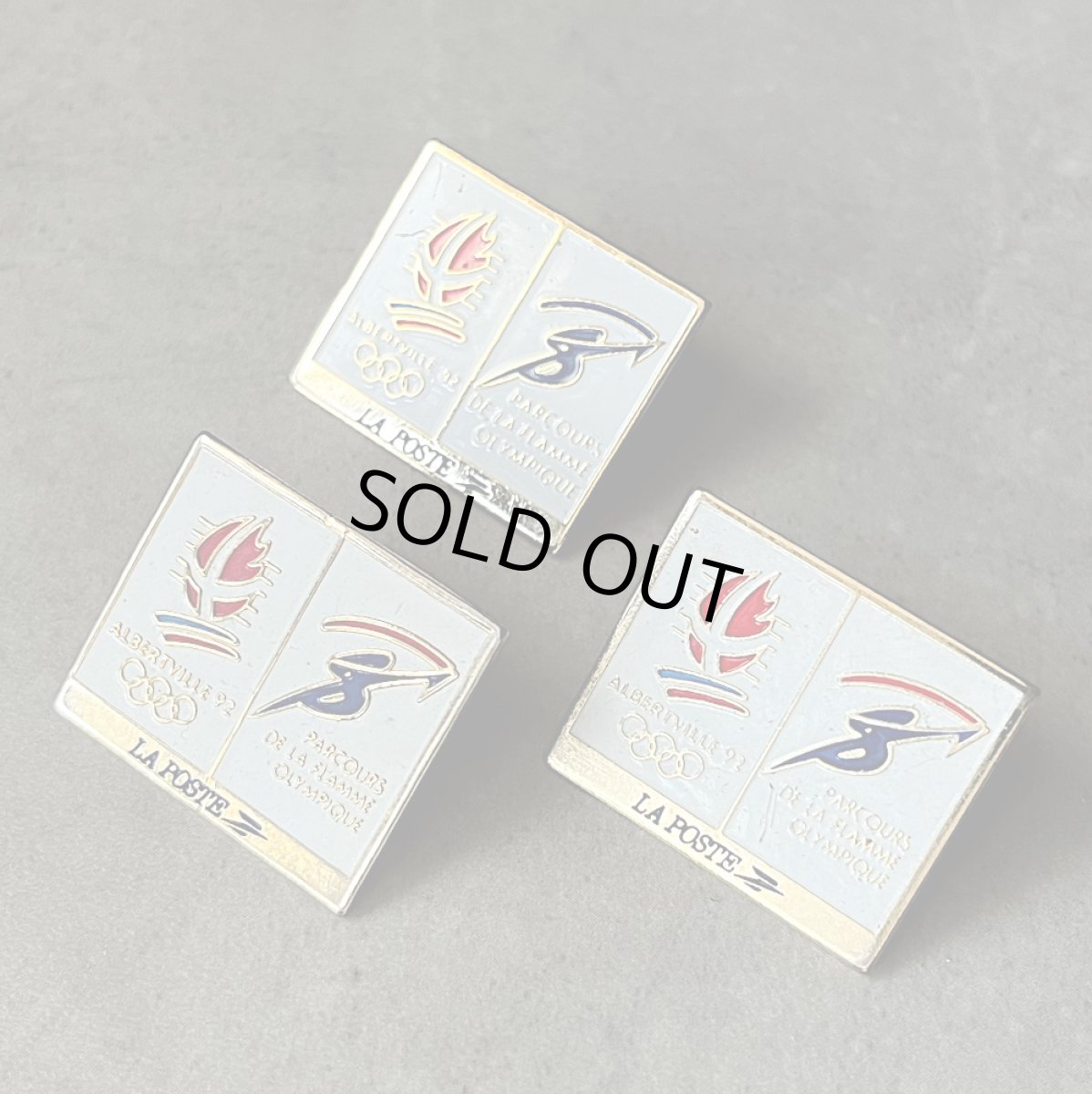 画像2: 3個セット フランス ヴィンテージ ピンバッジ ALBERTVILLE アルベールビル(フランス) ノベルティグッズ (2)