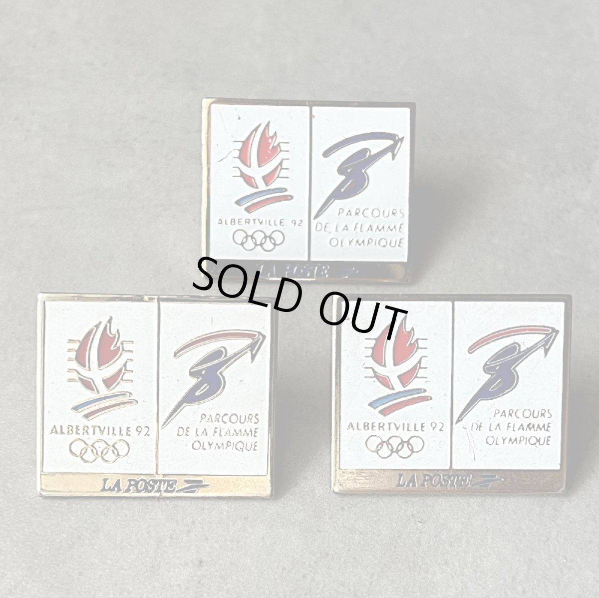 画像3: 3個セット フランス ヴィンテージ ピンバッジ ALBERTVILLE アルベールビル(フランス) ノベルティグッズ (3)