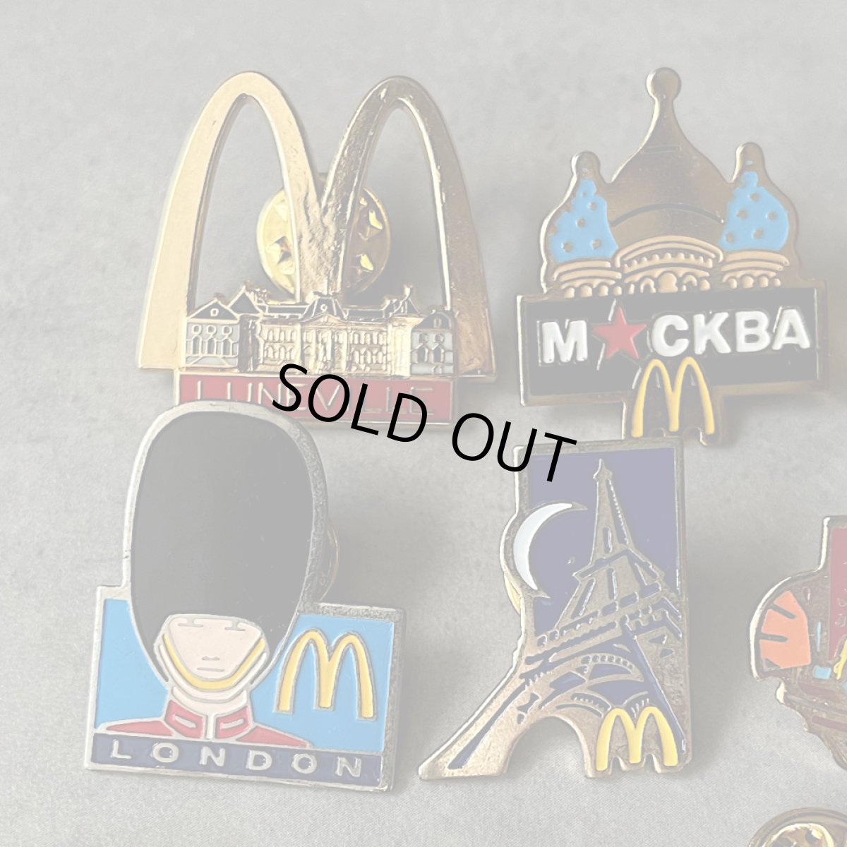 画像7: 10個セット フランス ヴィンテージ ピンバッジ マクドナルド ESSEY NANCY ノベルティグッズ (7)