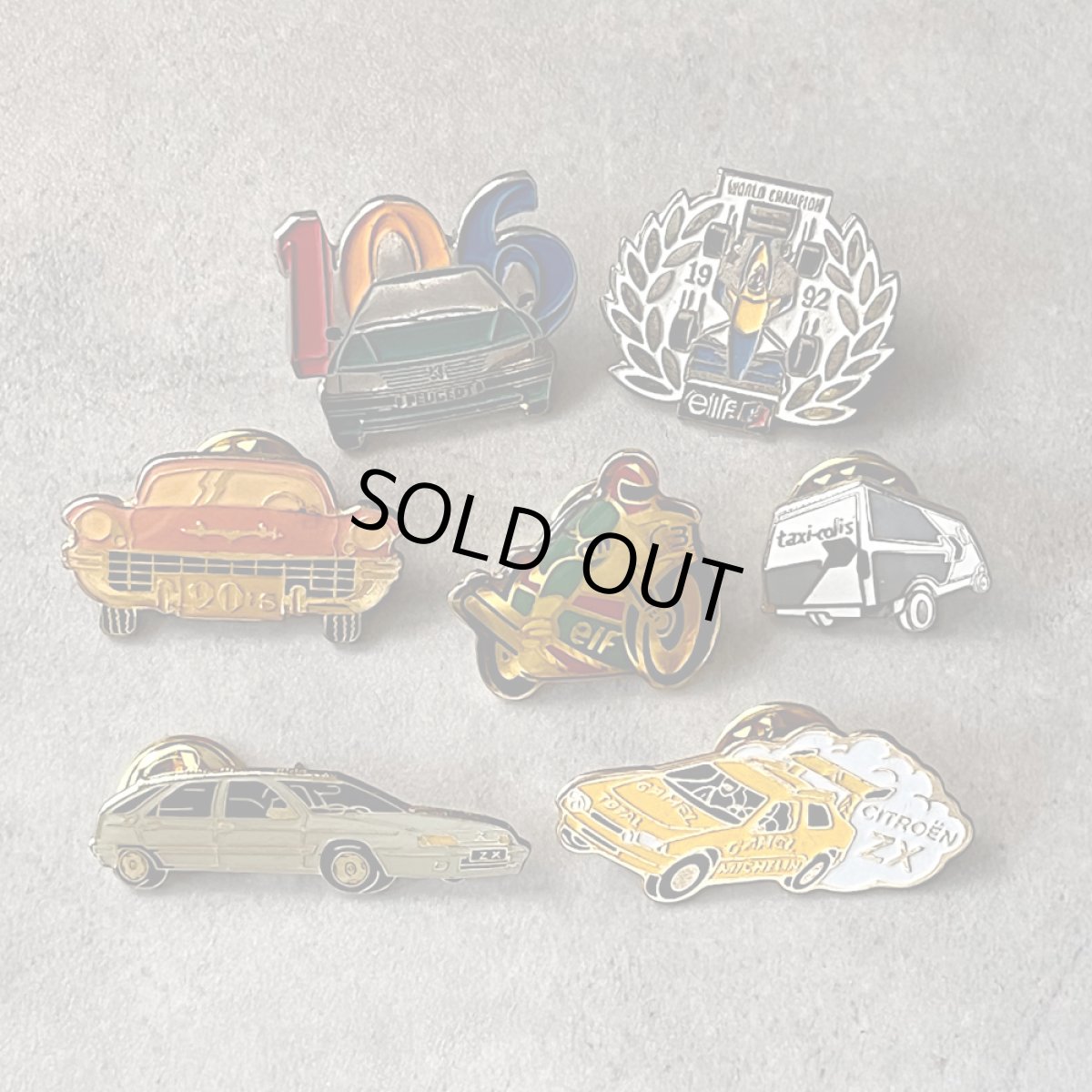 画像6: 7個セット フランス ヴィンテージ ピンバッジ CITROEN PEUGEOT など自動車 ノベルティグッズ (6)