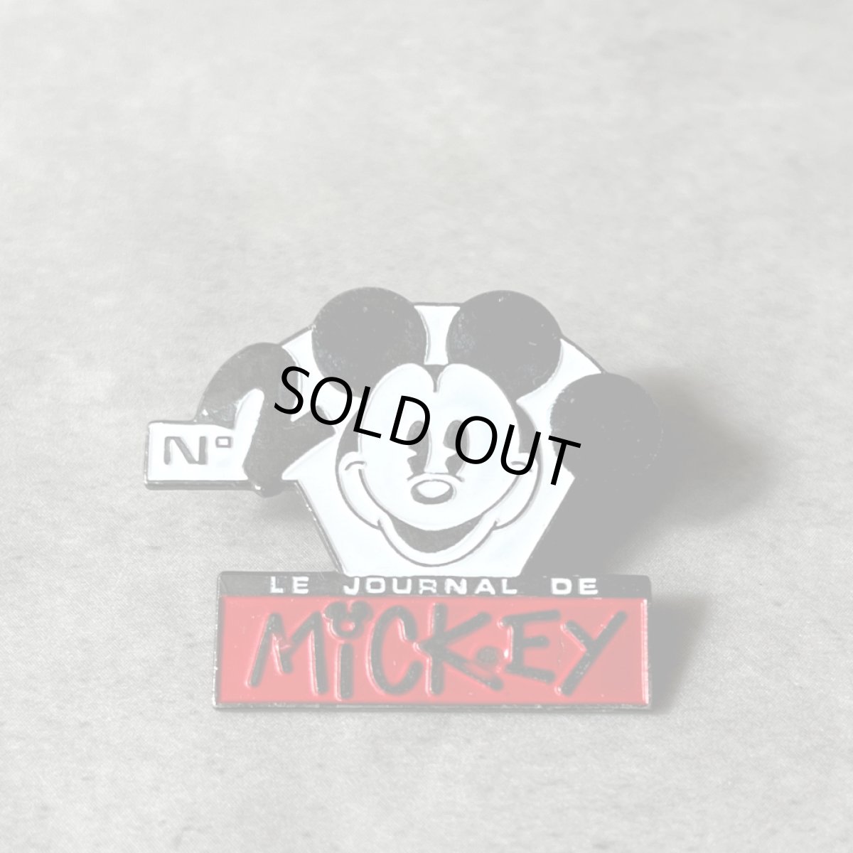 画像1: フランス ヴィンテージ ピンバッジ Disney MICKEY ミッキー ディズニー LE JOURNAL DE (1)