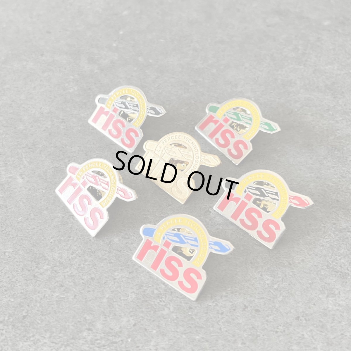 画像3: 6個セット フランス ヴィンテージ ピンバッジ riss collection ノベルティグッズ (3)