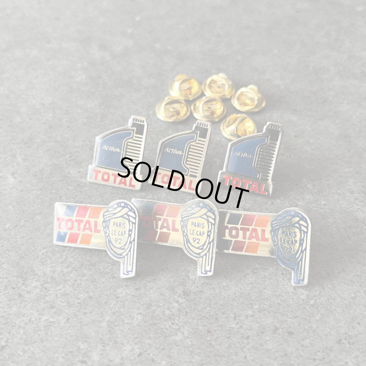 画像3: 6個セット フランス ヴィンテージ ピンバッジ TOTAL collection エネルギー企業 ノベルティグッズ (3)