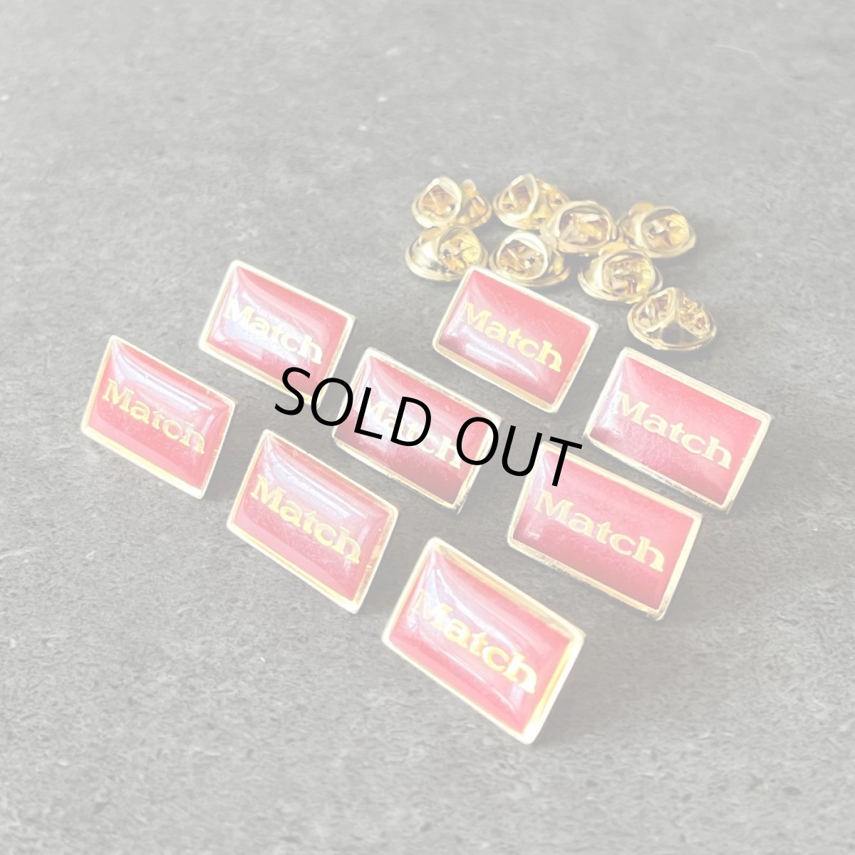 画像3: 8個セット フランス ヴィンテージ ピンバッジ Match ノベルティグッズ (3)